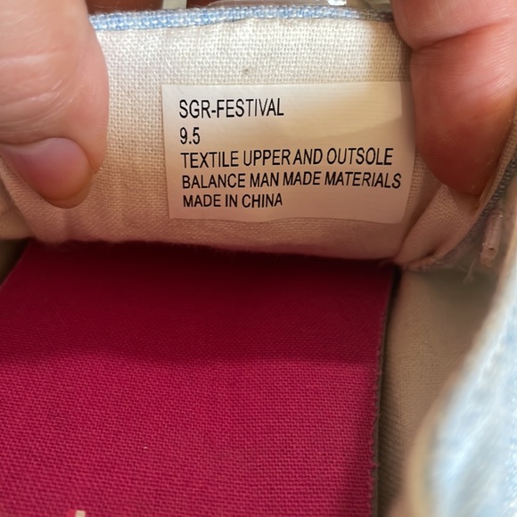 Sugar Light Blue SGR-Festival Canvas Shoe size 9.5 - Picture 3 of 12
